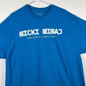 🔥 NICKI MINAJ Pink Friday 2 World Tour 2024 Crew Concert Rap Band Tee 2XL - EUC
